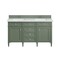 James Martin Vanities Brittany 60in Double Vanity, Smokey Celadon w/ 3 CM Ethereal Noctis Top 650-V60D-SC-3ENC - alternate 2